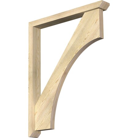 Ekena Millwork Westlake Slat Rough Sawn Bracket w/ Offset Brace, Douglas Fir, 4"W x 32"D x 40"H BKT0402X32X40WTL06RDF